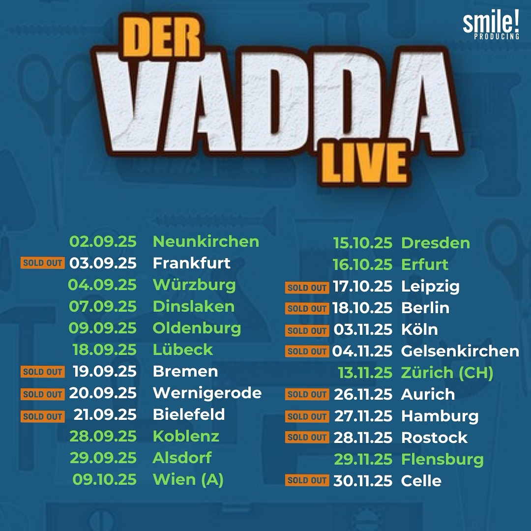 Clemens Brock Der Vadda LIVE 2025 Tour Poster 2025